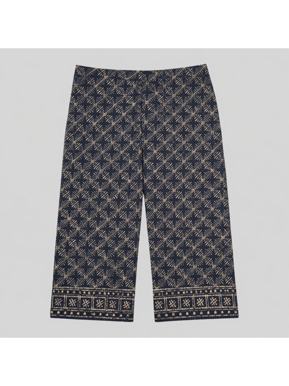 Lauren Ralph Lauren Women’s 8 Black Beige Tribal Print Crop Pants